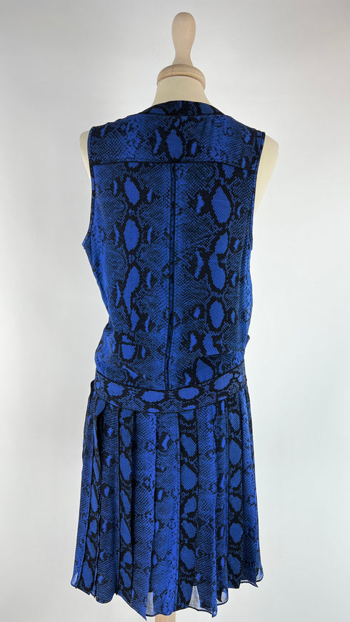 Abito midi animalier seta