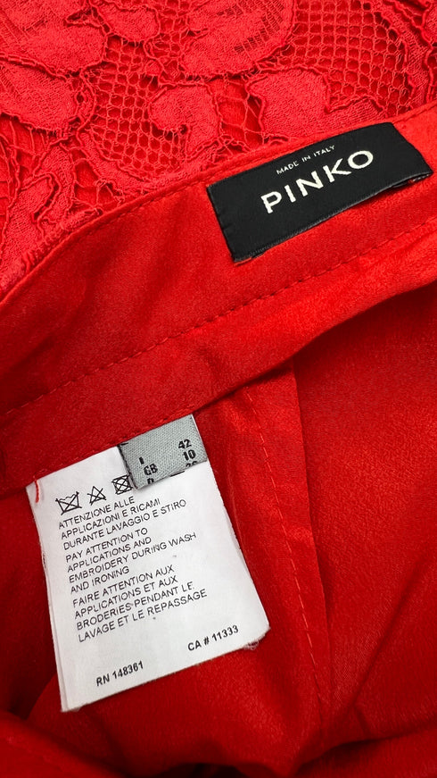 Shorts in pizzo rosso