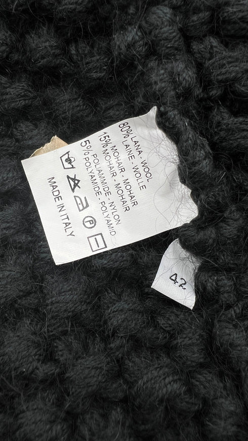 Cardigan lana-mohair con perline