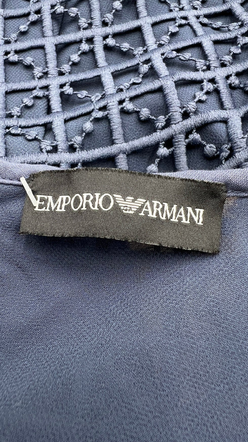 Canotta in pizzo blu