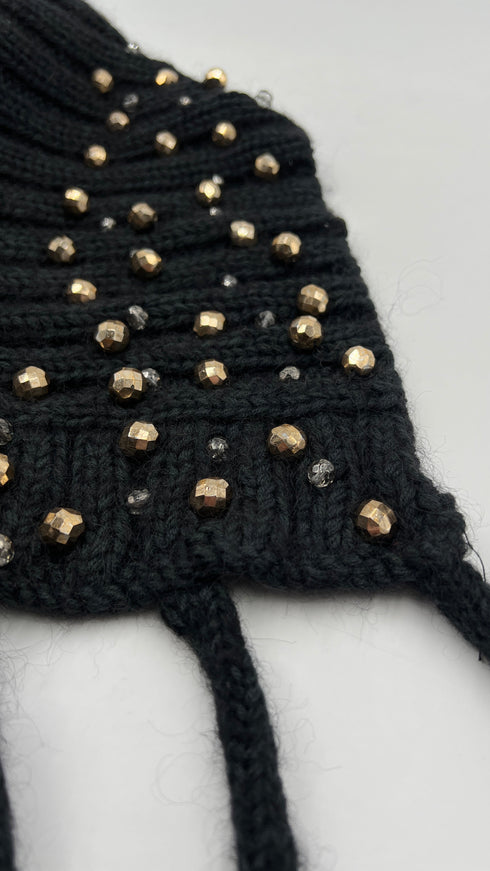 Cardigan lana-mohair con perline