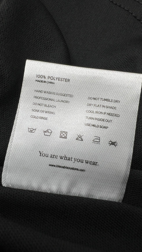 Abito corto nero con perline