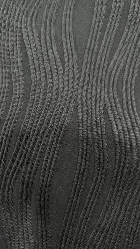 Abito corto nero con perline