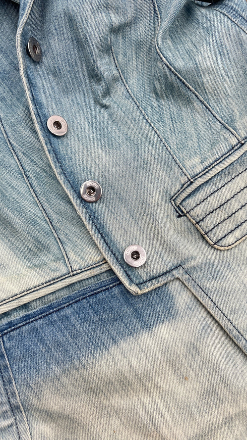 Giacca denim sfiancata