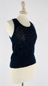 Top in maglia blu navy