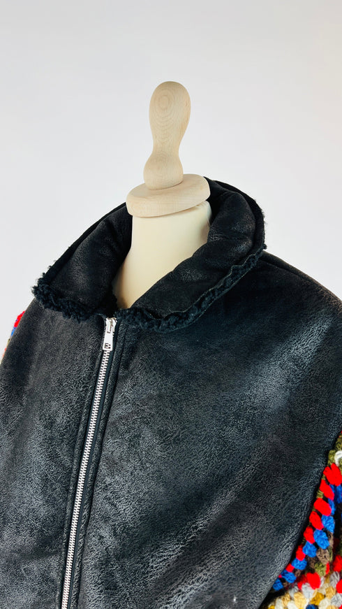 Montone maniche ad uncinetto