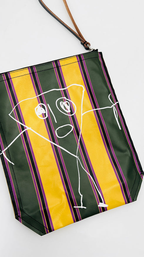 Pochette stampata “Pili & Bianca”