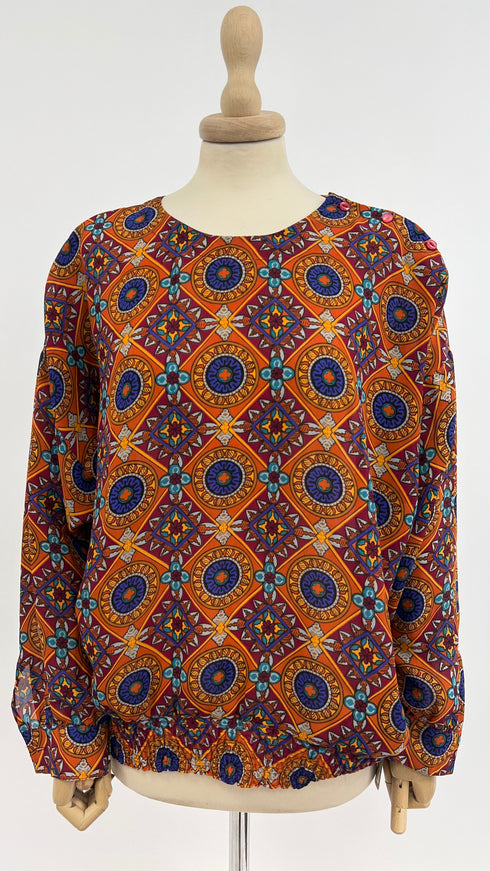 Blusa stampa fantasia