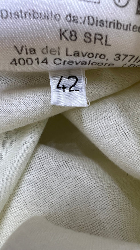 Abito midi satin inserti stampati