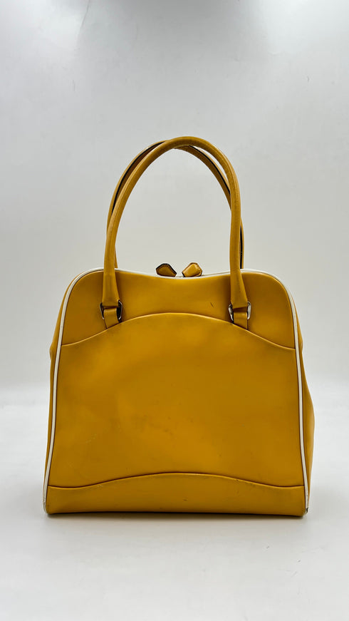 Borsa in pelle color senape