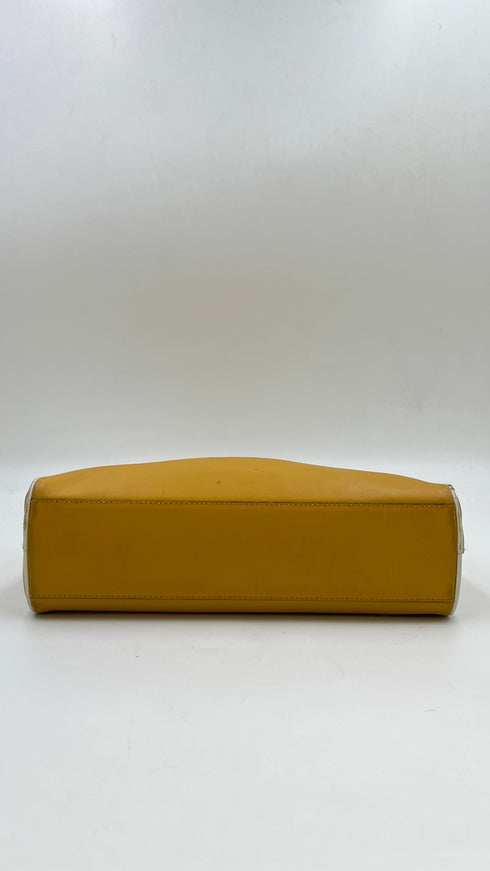 Borsa in pelle color senape