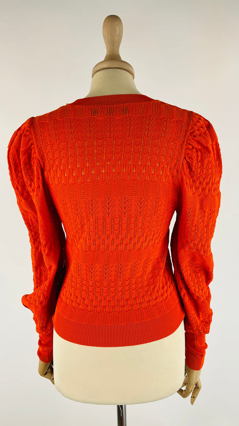 Maglia girocollo traforato