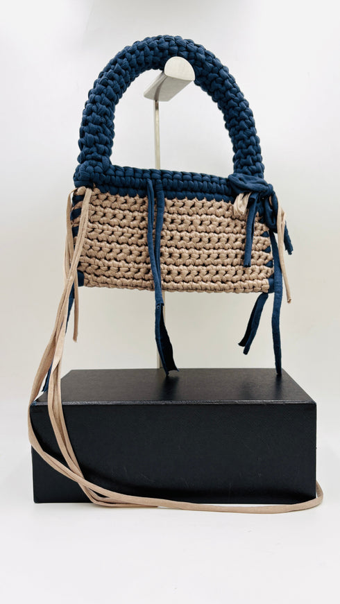 Borsa in maglia-bicolor