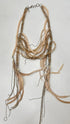 Collana con piume e perline