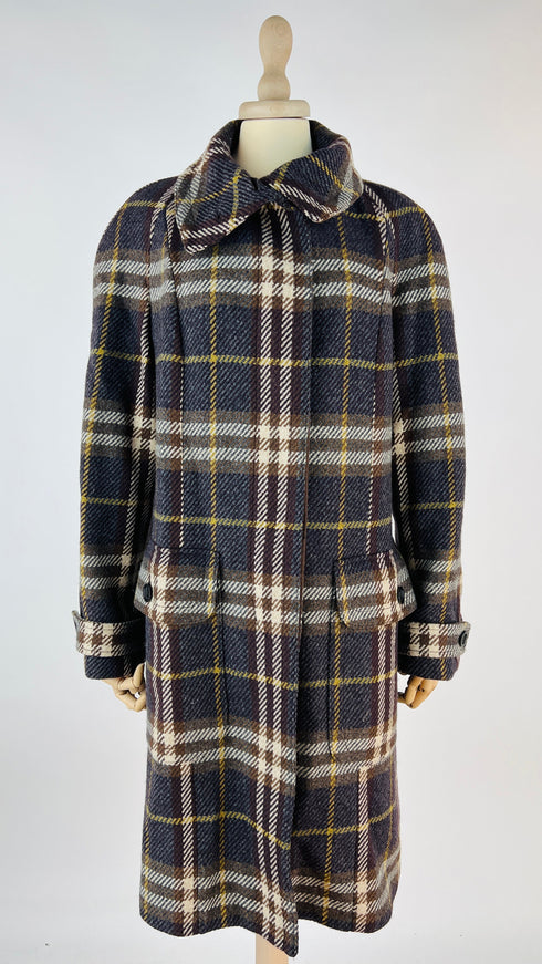 Cappotto in lana check