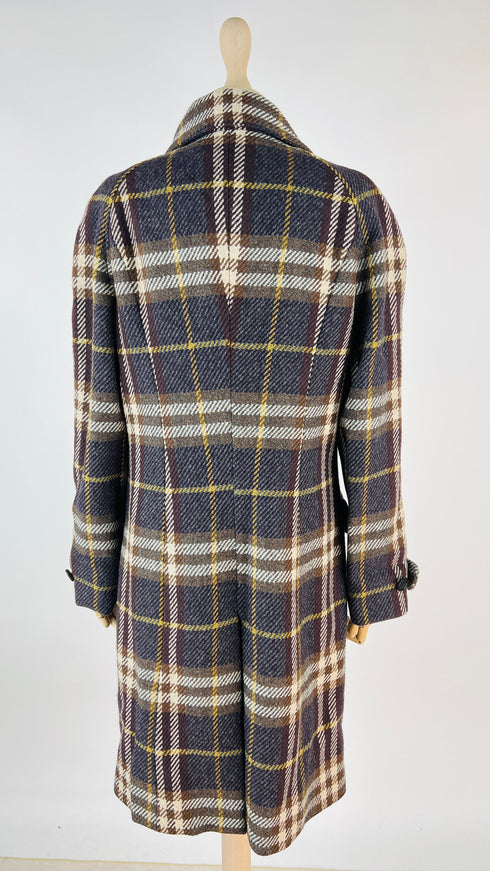 Cappotto in lana check