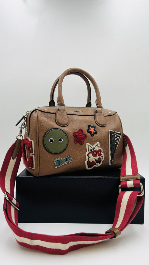Borsa a bauletto patches