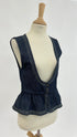 Gilet denim con cartellino