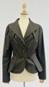 Blazer gessato con cartellino