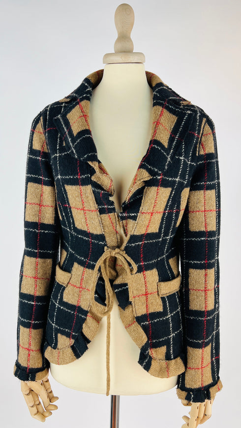 Cardigan corto tartant