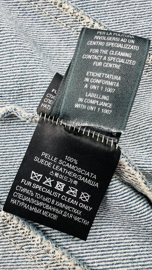 Giubotto in denim inserti pelliccia