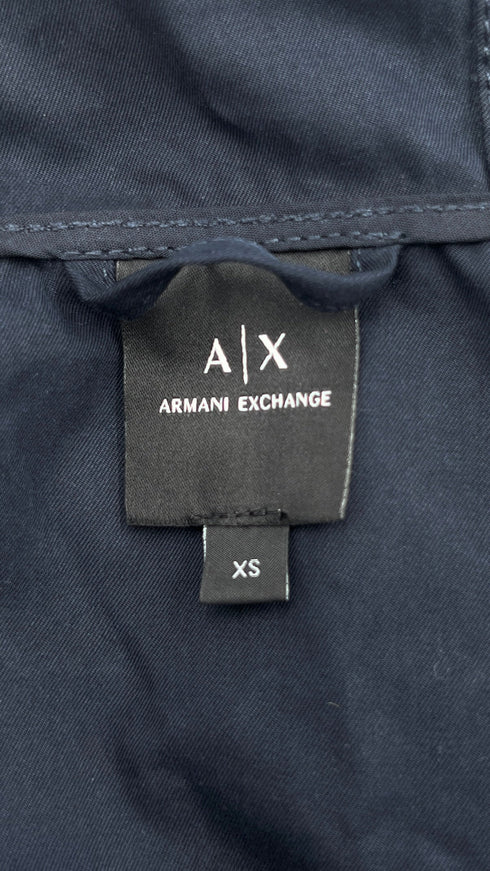 Giubotto in tessuto e denim