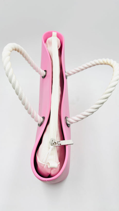 Shopper rosa manici in corda