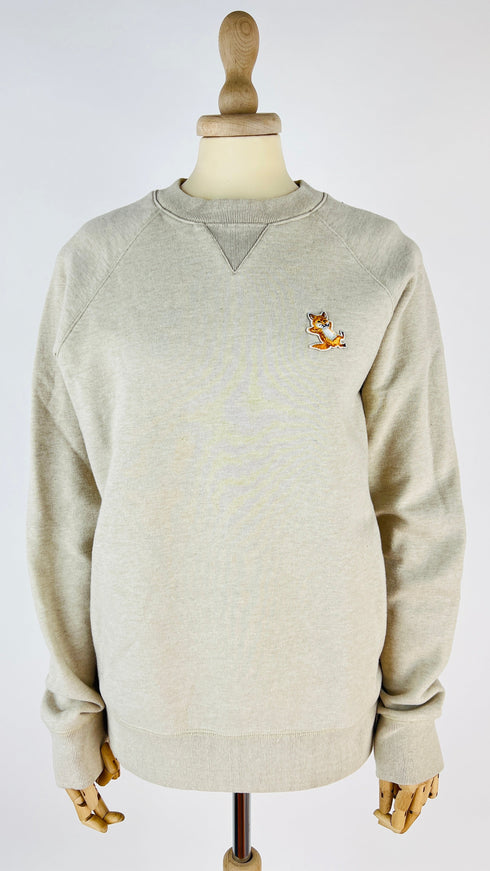 Felpa girocollo ricamata