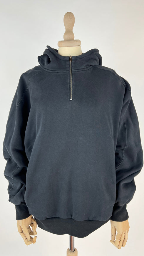 Felpa in cotone nero