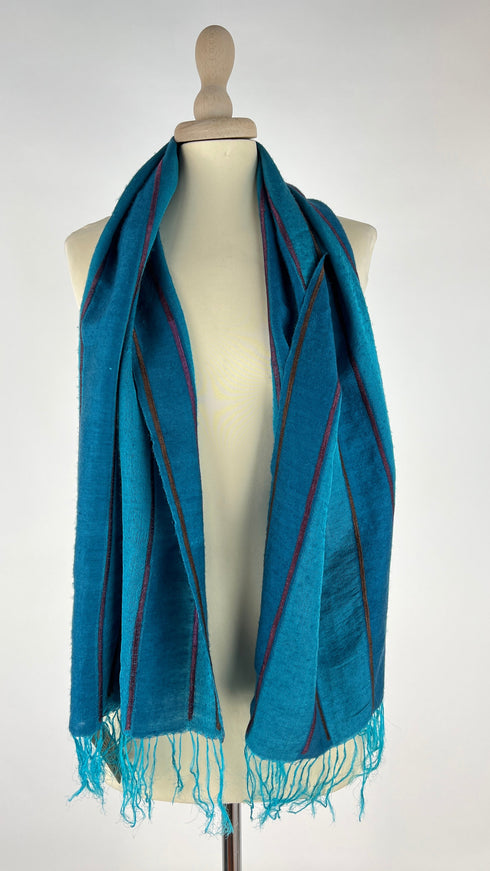 Sciarpa in lana a righe