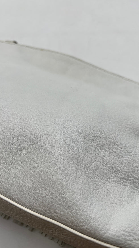 Borsa a spalla/mano in pelle bianca