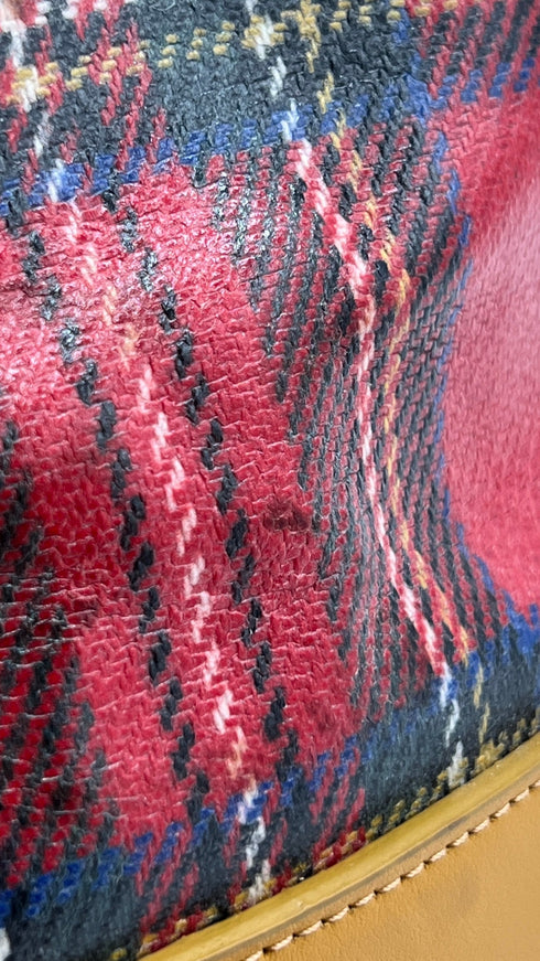 Borsa con chiusura a scatto tartan