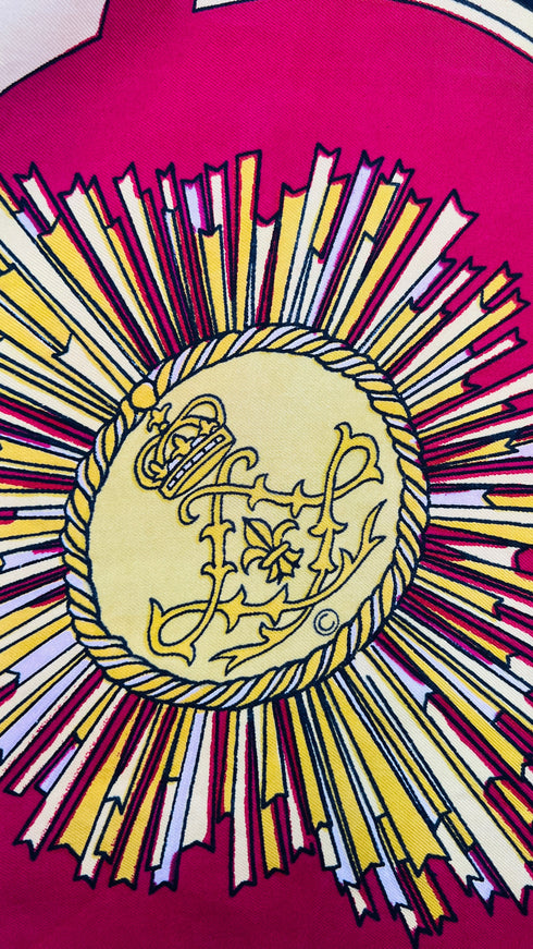 Foulard "Soleil Royal" vintage