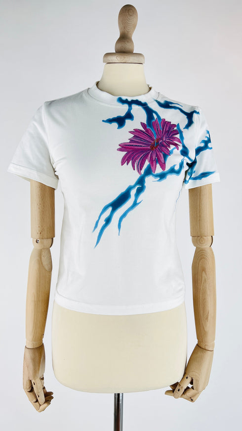 T-shirt con fiore