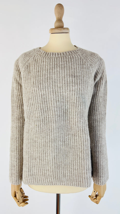 Maglia girocollo zip