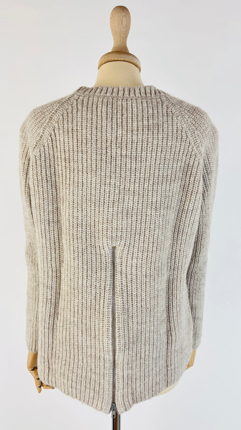 Maglia girocollo zip