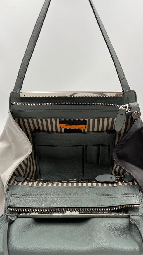 Borsa in pelle multicolor