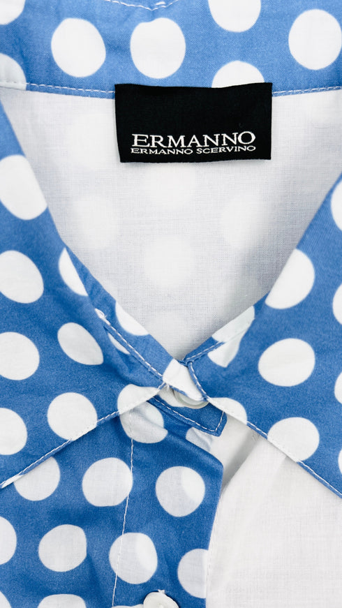 Camicia a pois in cotone