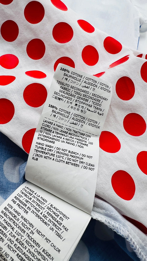 Camicia a pois in cotone