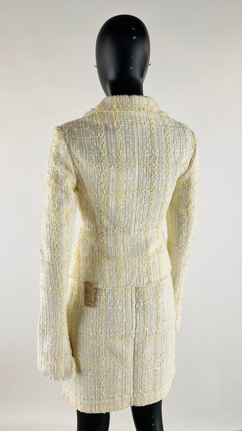 Completo tweed bianco
