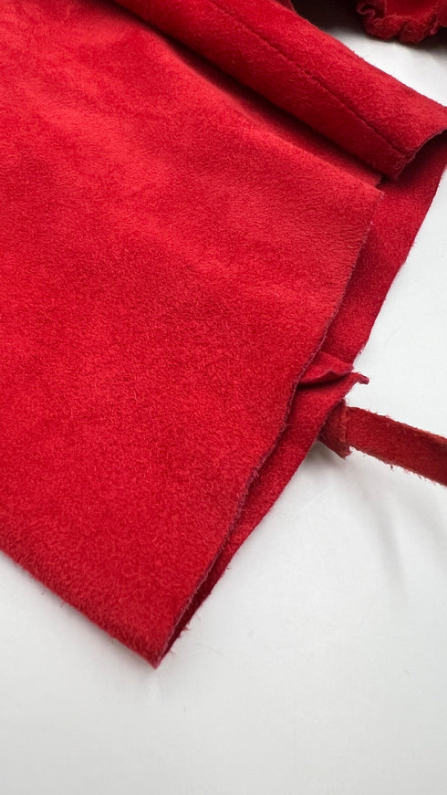 Giacca in suede rossa