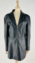 Giacca lunga in pelle vintage