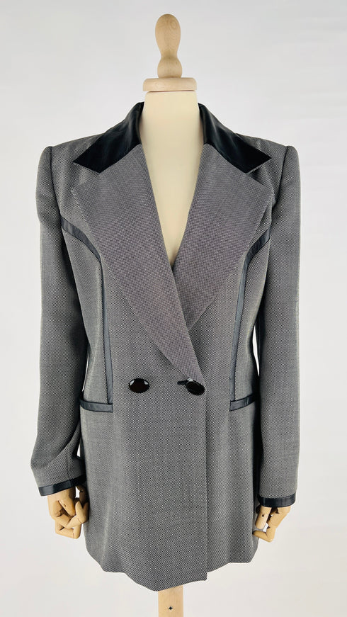 Giacca inserti in pelle vintage