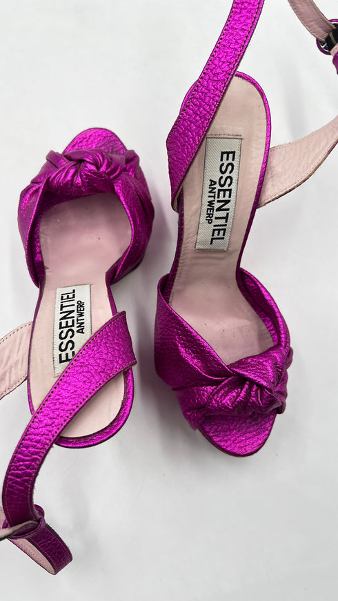 Sandalo fuchsia laminato N.38.5