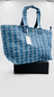 Borsa maxi in denim con cartellino