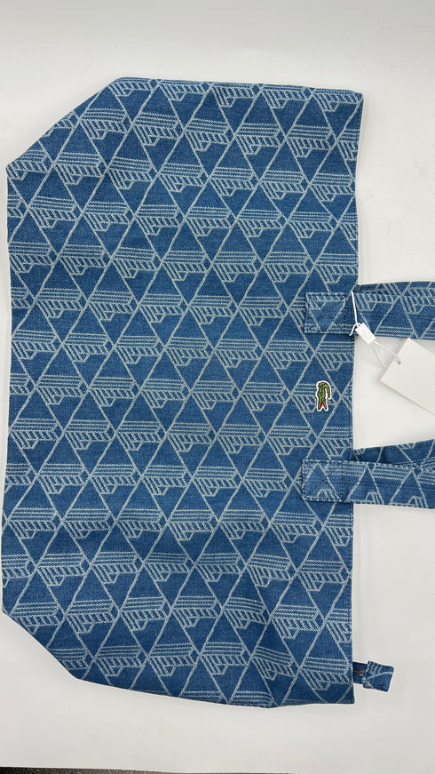 Borsa maxi in denim con cartellino