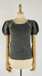 Maglia con ricami e strass