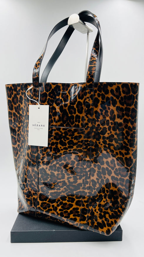 Tote bag animalier con cartellino
