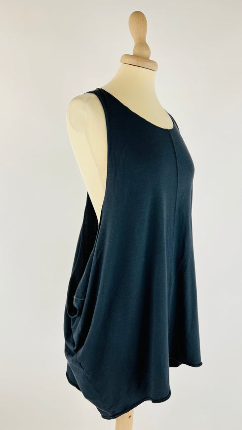 Canotta oversize nera