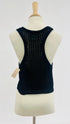 Top crochet nero